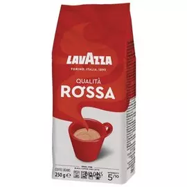 Кофе в зернах Lavazza "Qualita Rossa", 250 г, вакуумная упаковка, 3628
