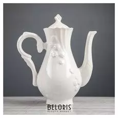 Кофейник "Белый лебедь", белый, 1 л