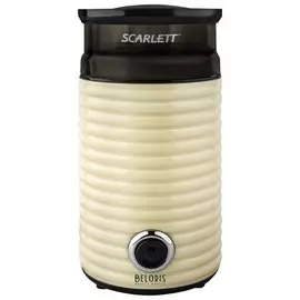 Кофемолка SCARLETT SC-CG44502, 160 Вт, объем 60 г, пластик, ножи из нержавеющей стали, бежевая/черная