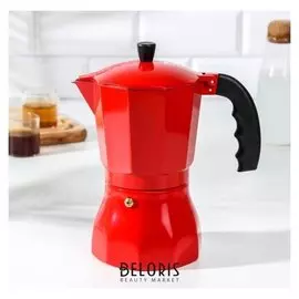 Кофеварка гейзерная «Белланто», на 9 чашек, цвет красный