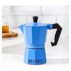 Кофеварка гейзерная «Гармония», на 2 чашки, цвет тёмно-голубой