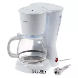 Кофеварка Luazon Lkm-655, 900 Вт, кофейник 1.2 л, белая