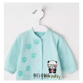 Кофточка детская, цвет бирюзовый, рост 74 см