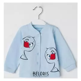 Кофточка детская, цвет голубой, рост 74 см (48)