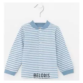 Кофточка детская, цвет индиго/полоска, рост 74 см