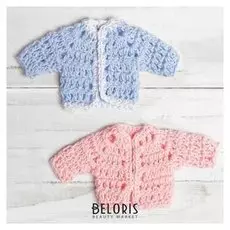 Кофточка для куклы вязанная с длинным рукавом