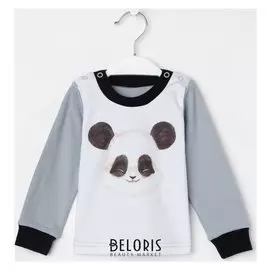 Кофточка «Панда» детская, цвет серый, рост 74 см (48)