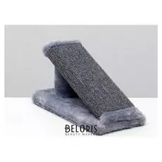 Когтеточка "Горка" мини-версия, 29 х 14 х 14 см, ковролин, серая