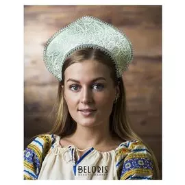 Кокошник "Гламур", цвет серебро