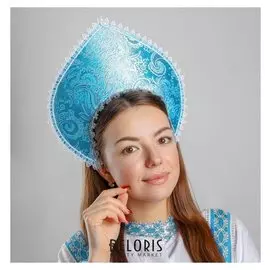 Кокошник «Глория», цвет голубой