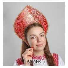 Кокошник «Глория», цвет красный