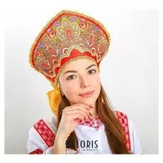 Кокошник павло-посадский узор с цветами