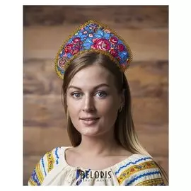 Кокошник "Радость" на розовом