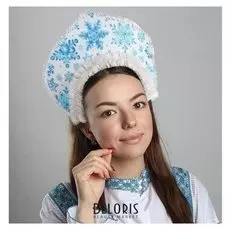 Кокошник «Снежинки на белом»