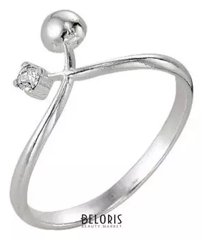 Кольцо "Очарование" поэзия, посеребрение с оксидированием, 17 размер