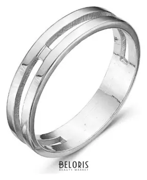 Кольцо посеребрение с оксидированием "Минимализм", 16,5 размер