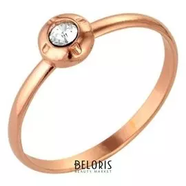 Кольцо позолота "Классика" круг со вставкой, 16 размер