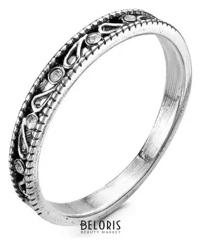 Кольцо "Тесьма" посеребрение с оксидированием, 18 размер