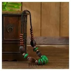 Колье "Бирюзовый амулет" 27х5х0,5 см