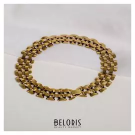 Колье металл "Уголь" плетение, цвет чернёное золото, L=43