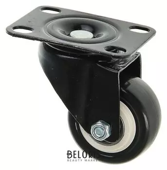 Колесо мебельное, D=50 мм, без тормоза, черное