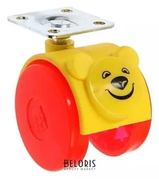 Колесо мебельное, D=50 мм, на площадке, детское