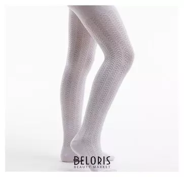 Колготки детские, цвет белый, рост 110-116