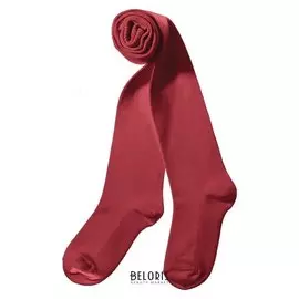 Колготки детские, цвет бордовый, рост 122-128