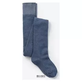 Колготки детские, цвет джинсовый меланж, рост 122-128