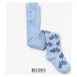 Колготки детские, цвет голубой, рост 86-92