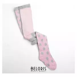 Колготки детские, цвет розовый, размер 13-14, рост 86-92