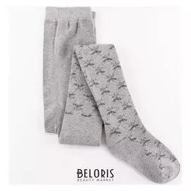 Колготки детские, цвет серый, рост 128-140