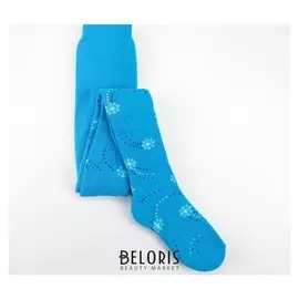 Колготки детские махровые, цвет бирюза, рост 110-116