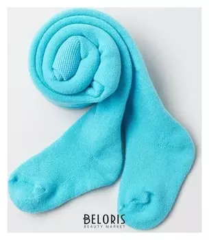 Колготки детские махровые, цвет бирюзовый, рост 74-80