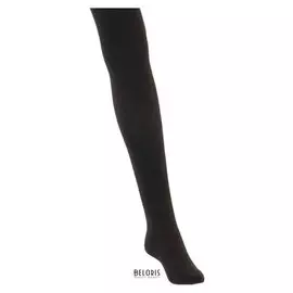 Колготки детские махровые, цвет черный, рост 134-140 см