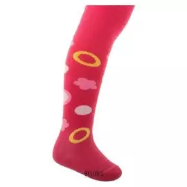 Колготки детские махровые, цвет малина, рост 80-86 см