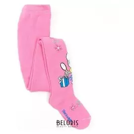 Колготки детские махровые, цвет розовый, рост 104-110 см