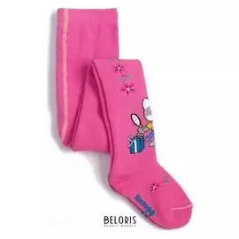 Колготки детские махровые, цвет розовый, рост 110-116 см