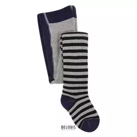 Колготки детские махровые, цвет синий, рост 98-104 см