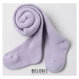 Колготки детские махровые, цвет сиреневый, рост 68-74