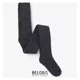 Колготки детские махровые, цвет тёмно-серый, рост 134-140 см