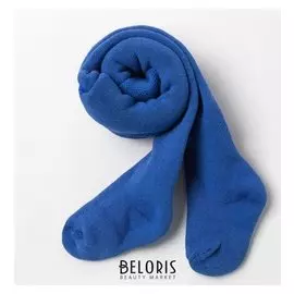 Колготки детские махровые, цвет василек, рост 74-80