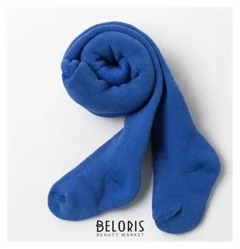 Колготки детские махровые, цвет василек, рост 98-104