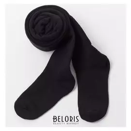 Колготки детские махровые с555(С) цвет чёрный, рост 146-152