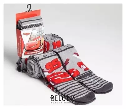 Колготки детские "Молния" тачки, дисней, рост 92-98 см, 80% хл.,17% п/а, 3% эл.