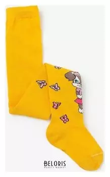 Колготки для девочки кдд1-2794, цвет желтый, рост 98-104 см