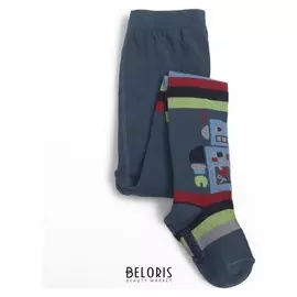Колготки для мальчика, цвет джинсовый, рост 86-92 см