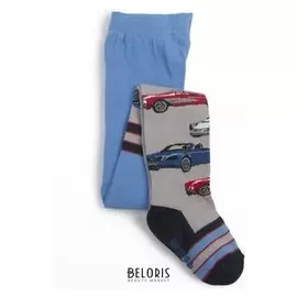 Колготки для мальчика кдм1-2293, цвет голубой, рост 98-104 см