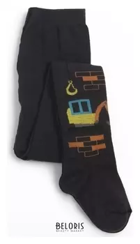 Колготки для мальчика кдм1-2632, цвет темно-серый, рост 98-104 см