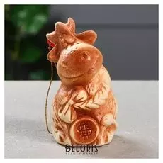 Колокольчик "Коровка" под шамот, 12 см
